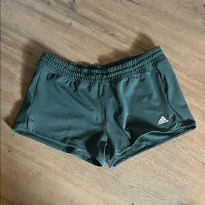 adidas Women's Forest Green Athletic Running Shorts